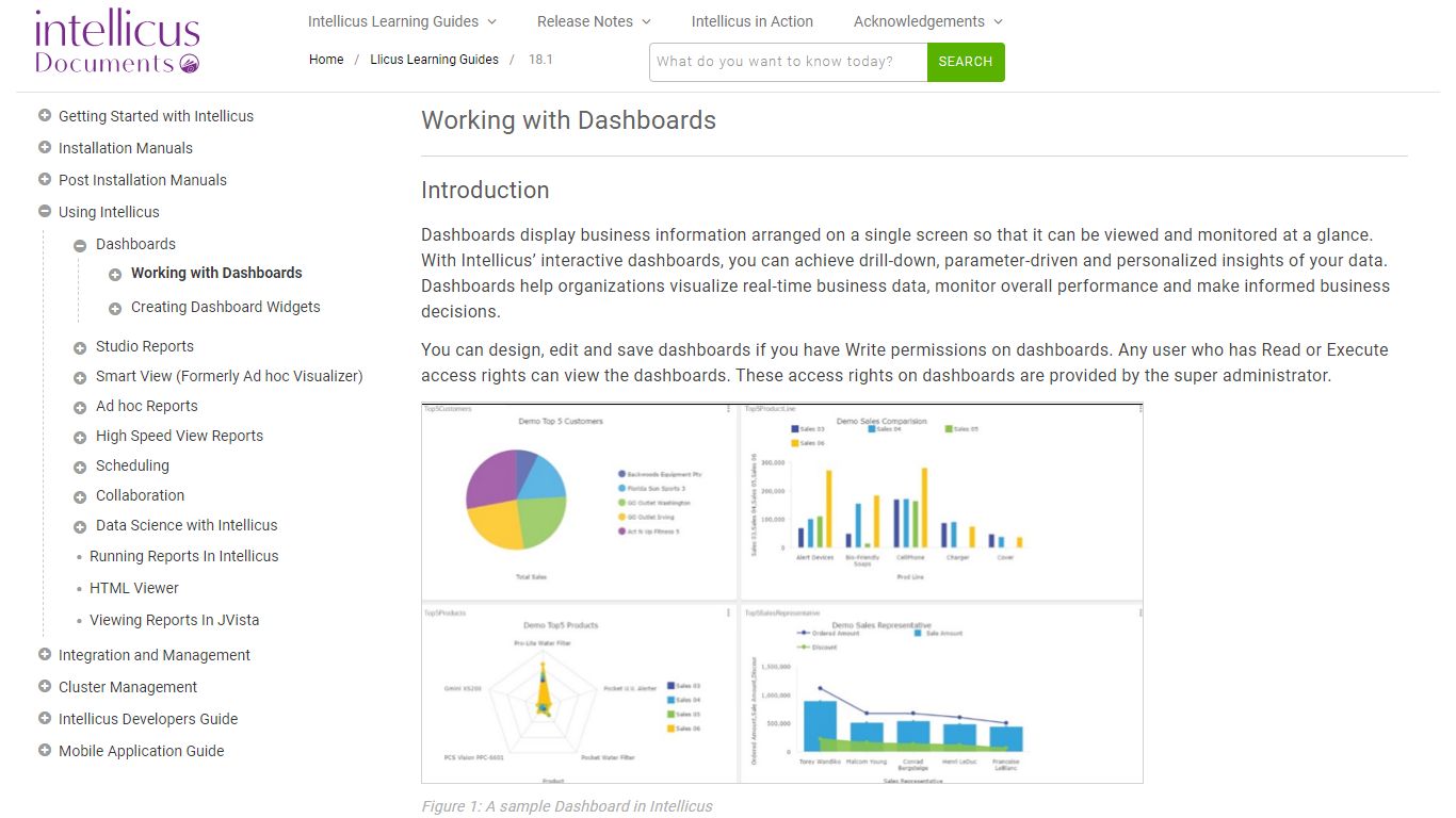 Working with Dashboards | Intellicus Documentation